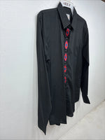 New Women’s Country Charmer Black Designed Long Sleeve Pearl Snap Medium YY-103