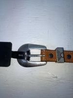 New Brown Genuine Leather Double S Weaved 28” Belt #3219248 NN-11