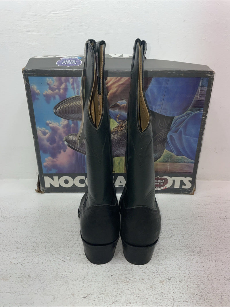 New Men’s Black Nocona Cowboy Boots. 6201 8 E. 1-101