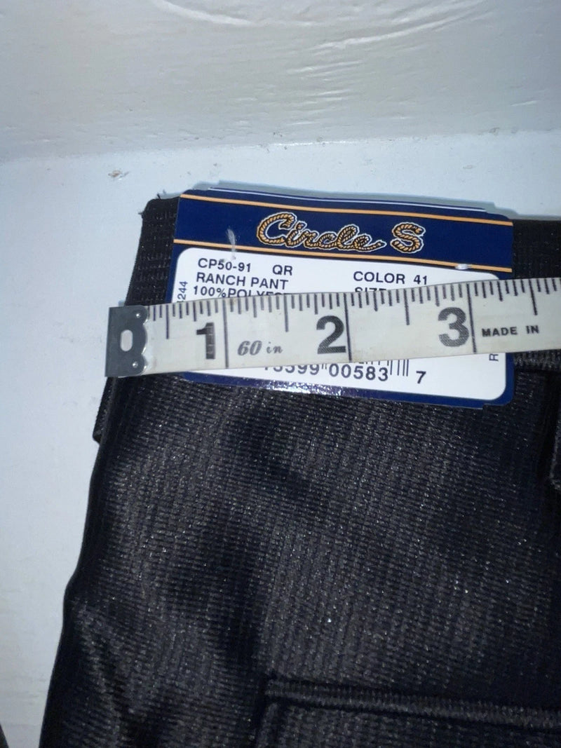 New Vintage Black Circle S Polyester Pants #CP5091 XX-69