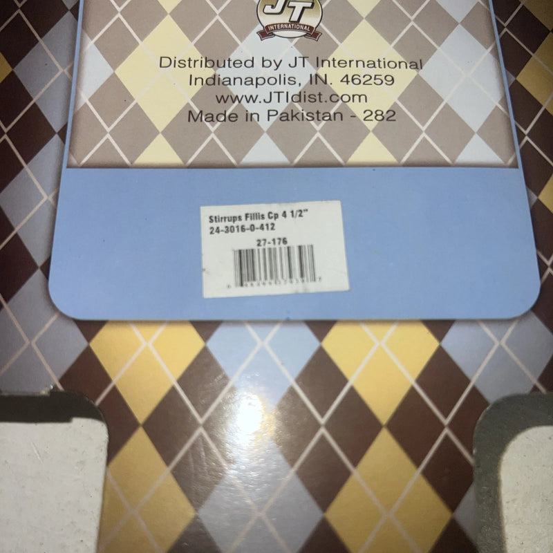 New Tough 1 Chrome Plated Iron 4 1/2” English Stirrups #24-3016 C-501