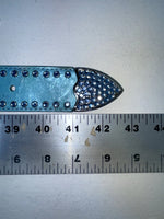 New Blue Genuine Leather 3D  Blue Bling 34” Belt #677 Z-83