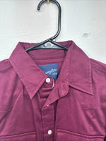 New Kids Wrangler Red Long Sleeve Pearl Snap Size Large LL-24