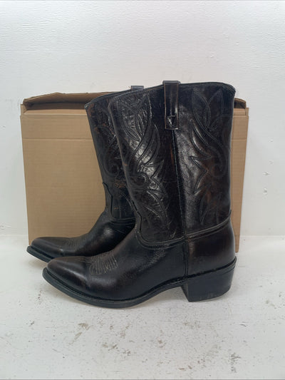 New Men’s Black Acme Cowboy Boots. 4914 11 D. 8-76