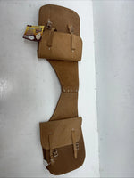 New Tough 1 Brown Leather Split Saddle Bag #61-4304 G-502