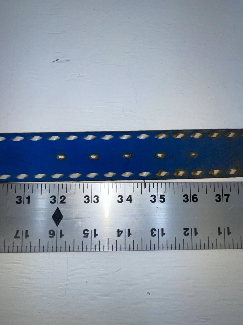 New Blue Genuine Leather Weaved 34” Belt #7030 Z-144