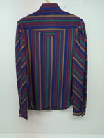 New Women’s Color Striped H Bar C Long Sleeve Button Up Shirt #20119 3B-38