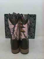 New Youth Brown With Pink Camo Blazin Roxx Cowboy Boots. 4472202 5.5 5 1/2. 2-89