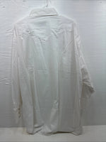 New Men’s Panhandle Slim White Simple Long Sleeve Pearl Snap 4XL J-42