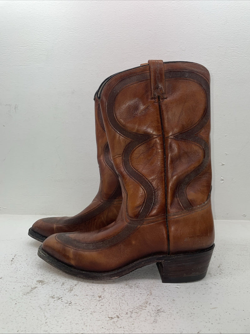 New Men’s Brown Dan Post Cowboy Boots. 6515 10.5 10 1/2 D. 7-104