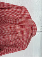New Men’s Dickson Jenkins Red Checkered Long Sleeve Pearl Snap 16 Large AA-36
