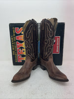 New Men’s Brown Texas Brand Cowboy Boots. 4731 9 M. 3-62