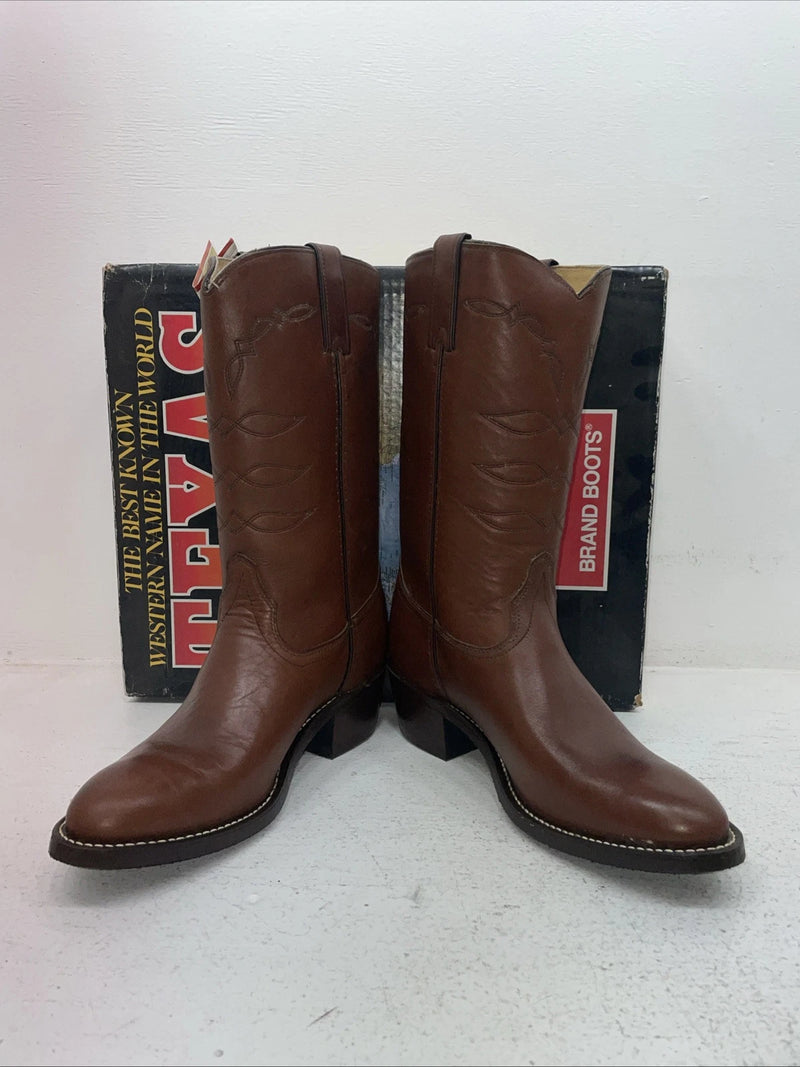 New Men’s Brown Texas Brand Cowboy Boots. 8021 9 E E. 4-32