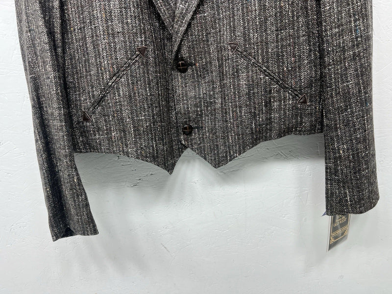 New Women’s Pioneer Wear Gray Short Suit Jacket 38 #12555 W-605