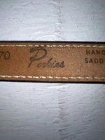 New Brown Genuine Leather Perkies Tooled 18” Belt #170 NN-85