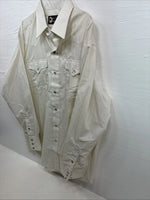 New Men’s Panhandle Off White Long Sleeve Pearl Snap XL J-34