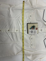 New Women’s Cumberland White Cropped White Short Sleeve Pearl Snap Medium LL-67