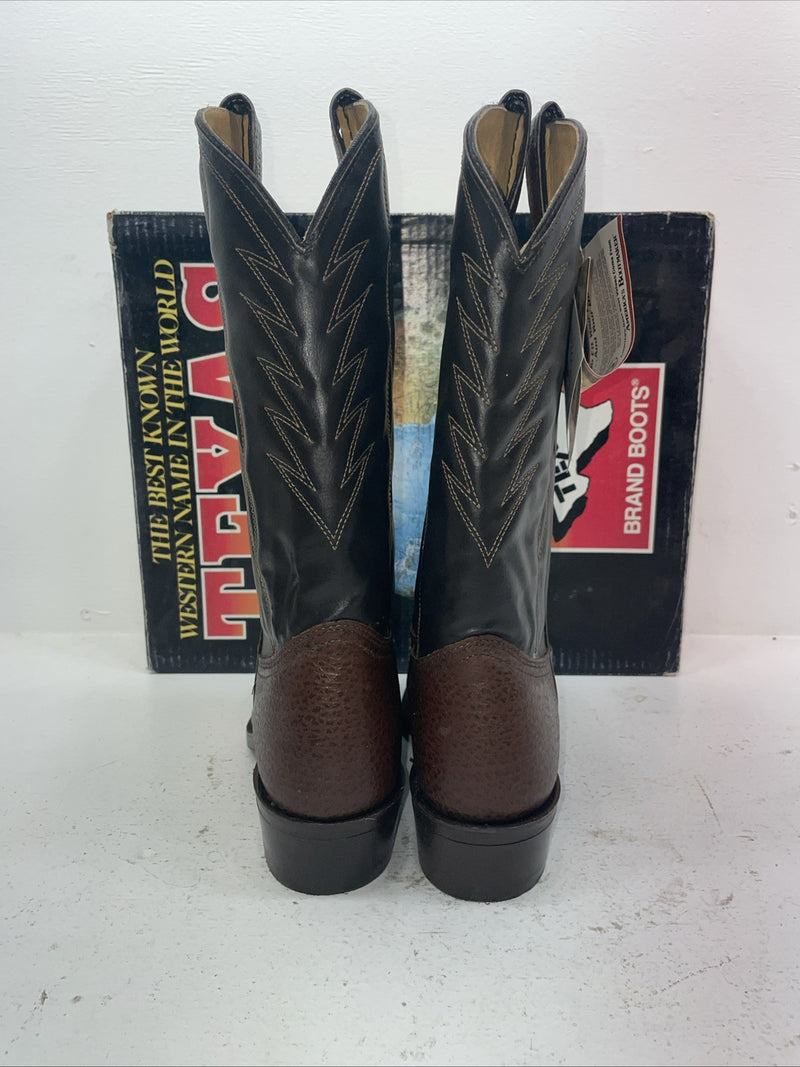 New Men’s Brown Texas Brand Cowboy Boots. 251527461 10.5 10 1/2 D. 8-47