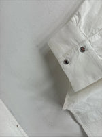 New Women’s Cumberland White Gem Long Sleeve Pearl Snap Large MM-8