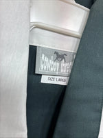 New Women’s Cowboy Threads Green White Long Sleeve Button Up Large MM-138