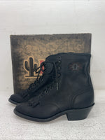 New Women’s Black Lace Up Laredo Cowboy Boots. 9178 7.5 7 1/2 M. 1-71