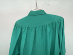 New Women’s Green H Bar C Long Sleeve Button Up Shirt 3B-32