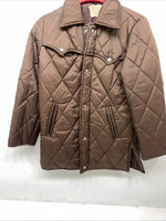 New Women Brown Western Fashion Puffer Jacket 14 RR-34