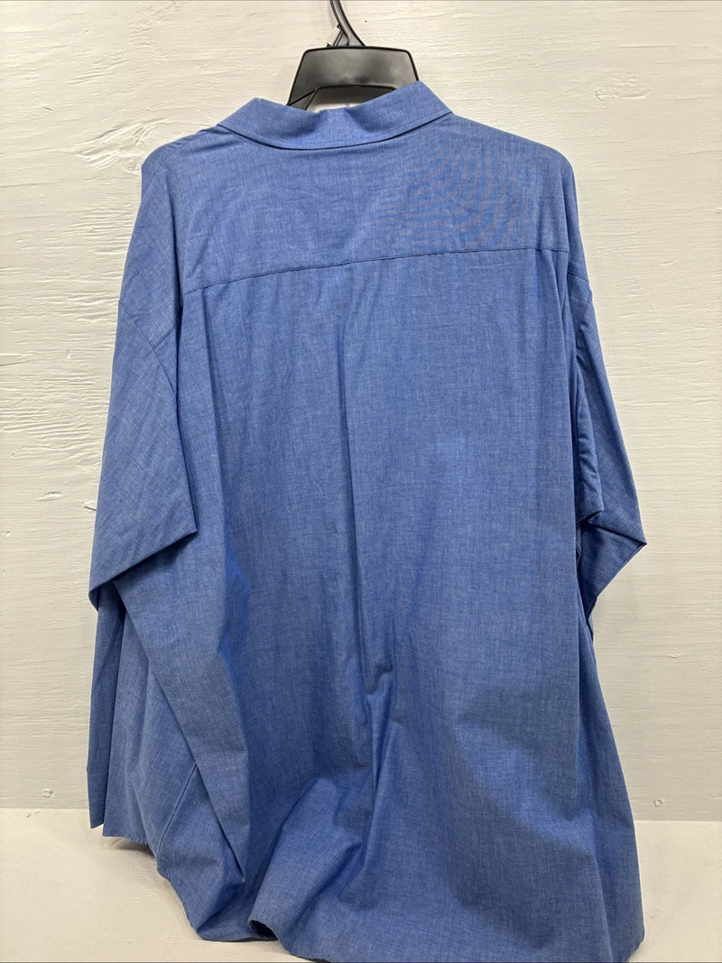New Men’s ELY Blue Jean Color Long Sleeve Button Up 20.5 X 36 4XL E-50