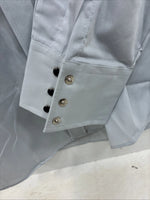 New Men’s ELY Diamond Gray Eagle Design Long Sleeve Pearl Snap Large CC-64