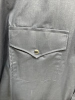 New Men’s White Horse Navy Blue Long Sleeve Pearl Snap 5XL E-77