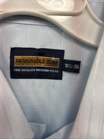 New Men’s Panhandle Slim Blue Stripe Long Sleeve Pearl Snap 2XL H-59