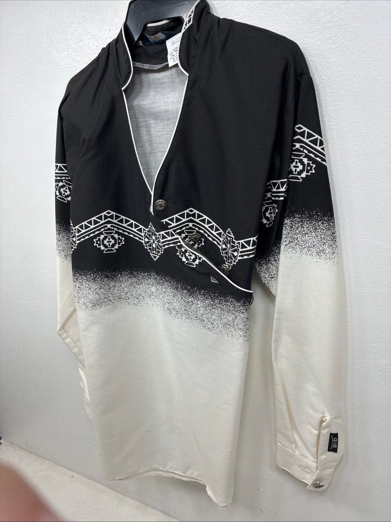 New Women’s Brooks & Dunn Black White Long Sleeve Button Up Size Small TT-64