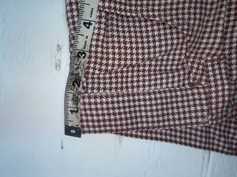 New Vintage Red And White Checkered Lee Polyester Pants #2600362 SS-84