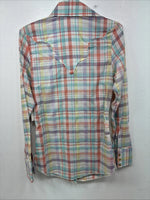 New Girls Dickson Jenkins Pink Plaid Long Sleeve Pearl Snap Size 28 DD-124