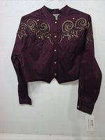 New Women’s Purple 1849 Authentic Ranchwear Western Show Shirt XL #2743 UU-28