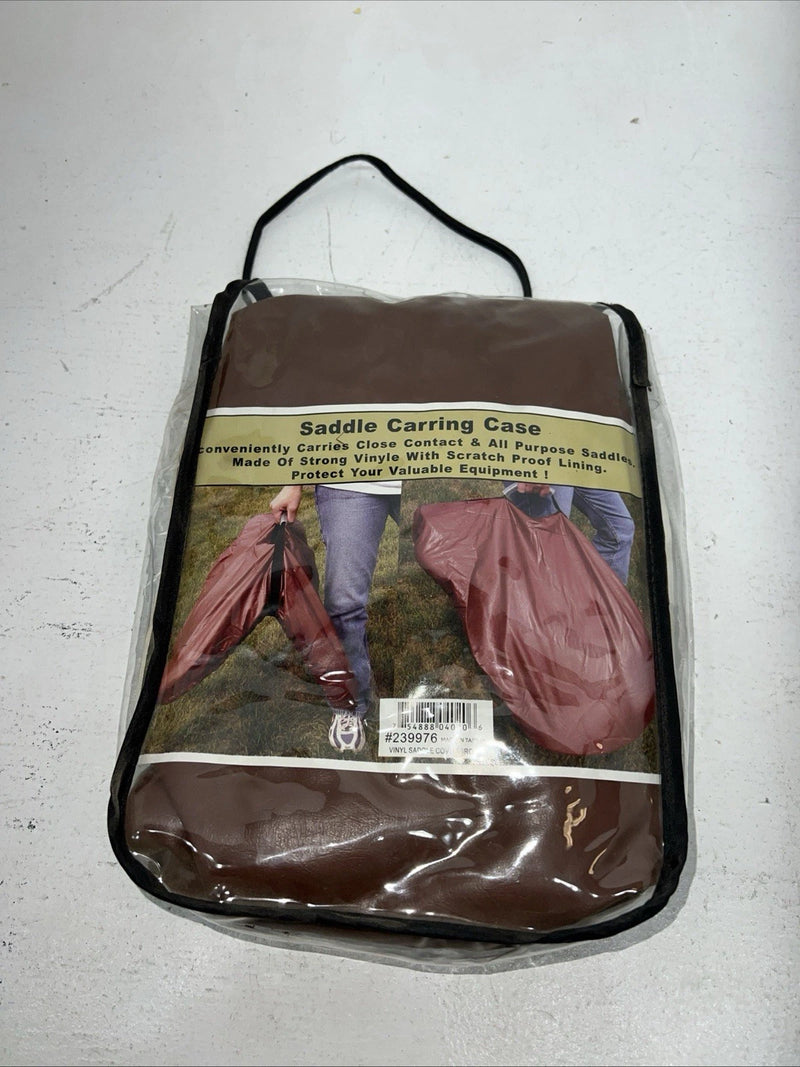 New Brown Vinyl English Saddle Cover With Handles #239976 M-503