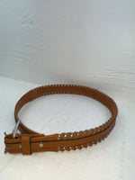 New Brown Genuine Leather Circle Y Weaved 30” Belt #8388 JJ-155
