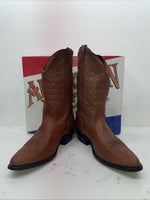 New Men’s Brown American West Cowboy Boots. 1126 14 D. 8-65