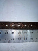 New Brown Genuine Leather Double S Tooled Fish 26” Belt #3012802 JJ-145