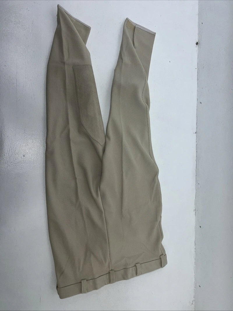 New Women’s Tan ABETTA knee Patch English Riding Breeches. 30 L C-47