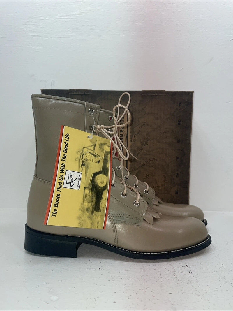 New Women’s Tan Lace Up Laredo Cowboy Boots. 4498 8.5 8 1/2 M. 16-97