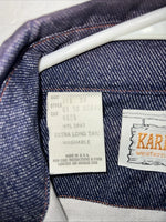 New Men’s Denim Karman Pearl Snap Long Sleeve Shirt 14.5x33 Small P-23