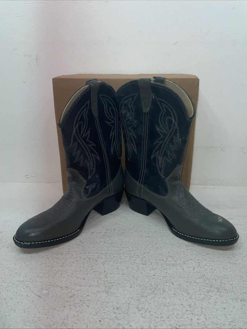 New Youth Gray Westex Cowboy Boots. B 2102 5.5 5 1/2 D. 2-138