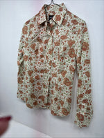New Women’s Champion Western Floral Long Sleeve Pearl Snap Size 12 LL-5
