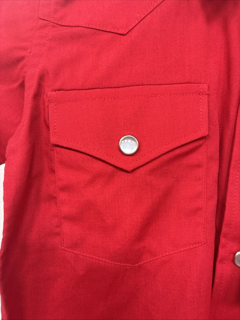 New Kids White Horse Red Long Sleeve Pearl Snap Size 1 DD-153