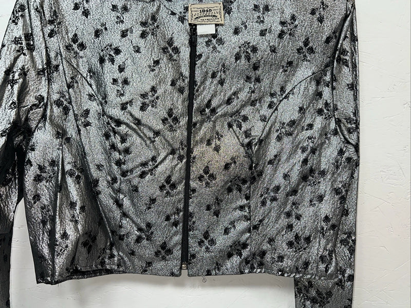 New Women’s 1849 Authentic Ranchwear Silver Western Show Shirt L UU-51