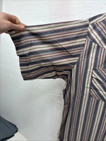 New Men’s ELY Cattleman Multicolor Stripe Short Sleeve Pearl Snap XLT R-67