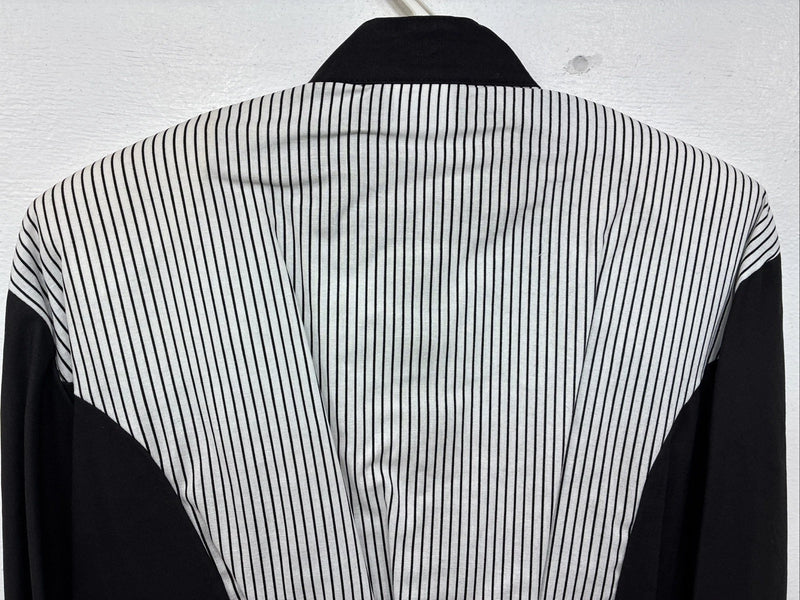 New Women’s Cowboy Threads Black White Long Sleeve Button Up Large TT-10