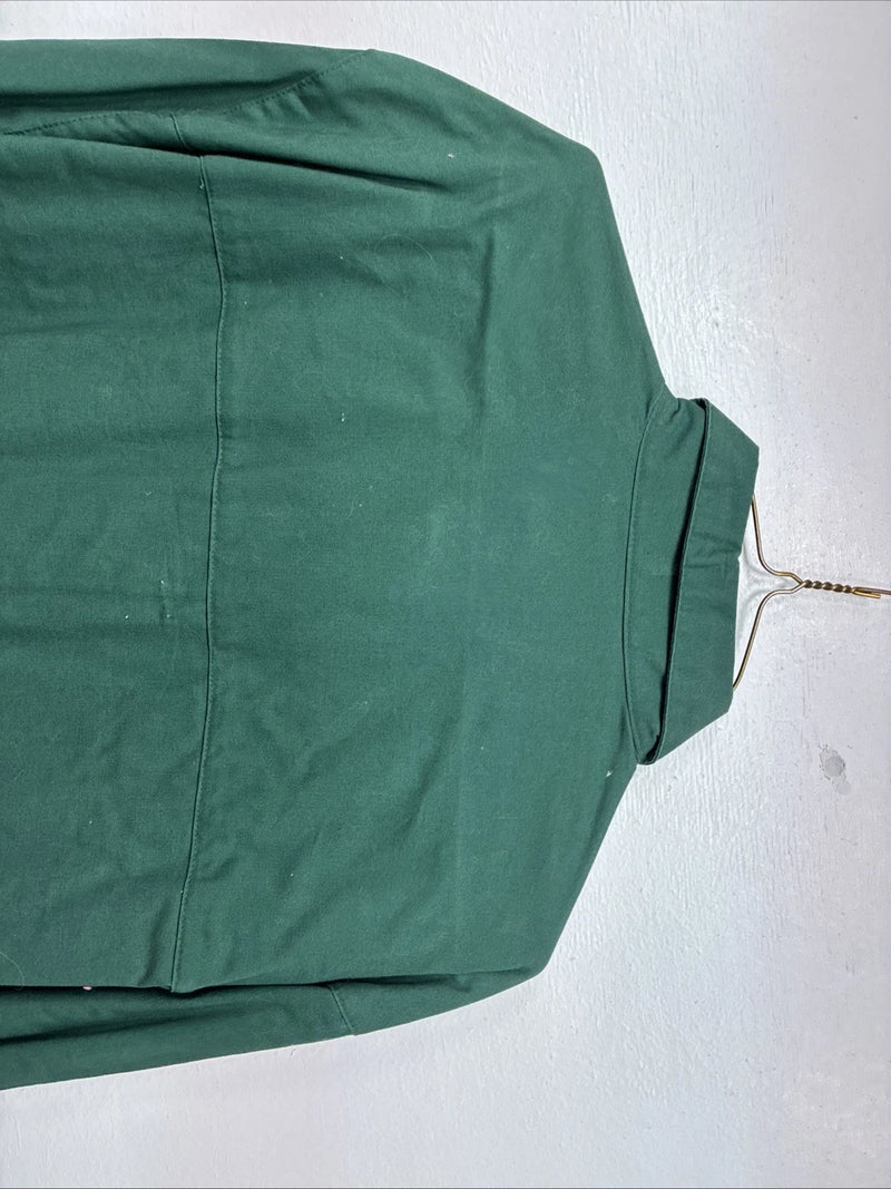 New Women’s San Angelo Green Design Long Sleeve Button Up Size Large TT-72