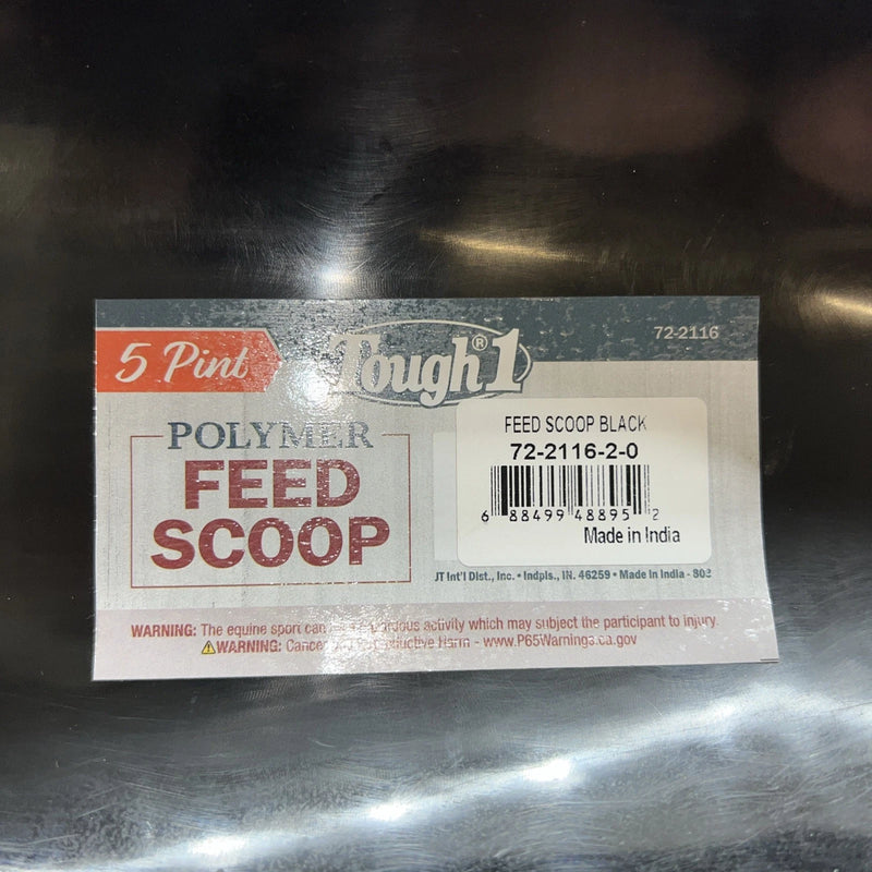 New Tough 1 Black 5 Pint Horse Feed Scoop #72-2116 FF-22